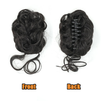 Moño de Pelo con Estilo Despeinado de Dragón, Elegante Estilo Rizado, Pinza de Pelo con Diseño de Garra, Moño Sintético Suave, Cola de Caballo Despeinada