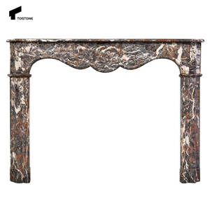 Tostone เตาผิงหินอ่อนวิโอลาแบบตั้งอิสระสีขาวธรรมชาติหรูหราสำหรับตกแต่งภายในห้องนั่งเล่นวิลล่าแบบหรูหรา - Product Image 5