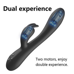 Vrouwelijke Verwarming Dual Stimulator Vagina Clit <span class=keywords><strong>Dildo</strong></span> Massager G Spot Konijn Vibrator Voor Vrouwen Speelgoed Seks Volwassen - Product Image 3