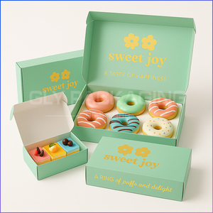 Bán buôn tùy chỉnh giáng sinh bánh hộp với lá vàng dập và chèn cho bánh bánh rán và Cookies đóng gói quà tặng - Product Image 4