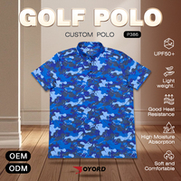 Kaos Polo Golf Pria Atletis dengan Perlindungan UV dan Penyerap Keringat untuk Turnamen, Custom OEM dalam Jumlah Besar