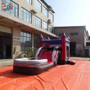 Château gonflable commercial à louer avec toboggan gonflable, combinaison d'eau en PVC marbré <span class=keywords><strong>pour</strong></span> les fêtes de <span class=keywords><strong>jardin</strong></span> - Product Image 4