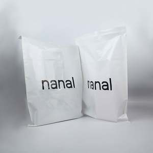 PE White <b>Plastic</b> Mailer Bag Black Printed logo Durable Poly Strong Adhesive Sealing Envelope Courier Shipping Bag - Product Image 1