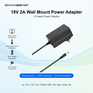 Adaptador de Corriente Conmutada de CA a CC de 18 V y 2000 mA, 36 W, para Robot, Sillón de Cuidado en el Hogar, Altavoz Bluetooth, Pedal de Guitarra, Adaptador de Corriente de 18 V y <span class=keywords><strong>2</strong></span> A - Product Image 1