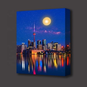 Impresiones de Lienzo con Luces LED de la Ciudad de Toronto, Cuadros Decorativos para el Hogar - Product Image 3