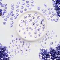 Perles de strass violettes de 6 mm en résine époxy Tanzanite à dos plat avec trou central à coudre pour la fabrication de bijoux à breloques plumes de paon
