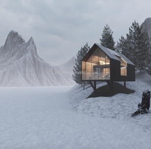 Casa prefabbricata in acciaio di lusso <span class=keywords><strong>Glamping</strong></span> cabina Casas De Lujo Para Hoteles acciaio espandibile casa prefabbricata 1 camere da letto - Product Image 6