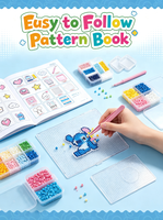 Kit de perles thermocollantes 2,6 mm, 7000 pièces, ensemble de perles à repasser DIY avec gabarit, accessoires pour tableau à picots, jouet artisanal fait main pour enfants