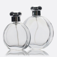 LANGXU 100ml Flacons vides de luxe pour soins personnels, transparents, pour parfum, avec bouchons pompe en plastique et boîte cadeau