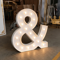 Lettre lumineuse LED blanche Ampersand, grande taille, pour décoration de mariage, fête ou événement