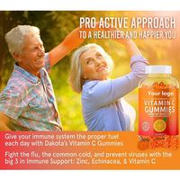 Complément alimentaire en marque privée OEM/ODM, bonbons gélifiés à la vitamine C à l'orange pour soutenir le système immunitaire, bon goût