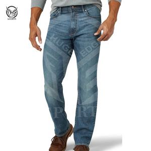 Tissu denim extensible 100% coton, pantalon en denim de gros pour hommes avec taille, logo et design personnalisés. - Product Image 6