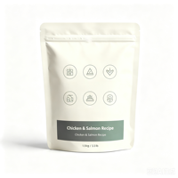 Sachet refermable mat imprimé sur mesure avec couche en aluminium pour l'emballage d'aliments pour animaux et de sucre, qualité alimentaire durable