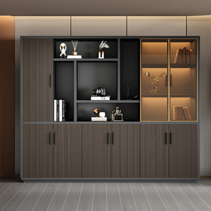 Executive <b>Desk</b> H610 Artificial Board Storage Cabinet Office <b>Study</b> Room Commercial Space - Product Image 2
