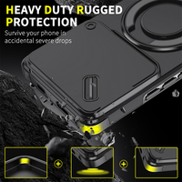 Étui de protection antichoc magnétique en TPU+PC avec support rotatif à 360° pour téléphone portable Google Infinix Hot 50 Pro Plus