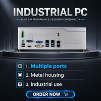 Mini PC industriel Intel de 4e à 9e génération avec processeur I3/i5/i7 en option, 4 ports LAN, compatible Win7/Win8/Win10/Linux, large plage de température, certifié CE RoHS