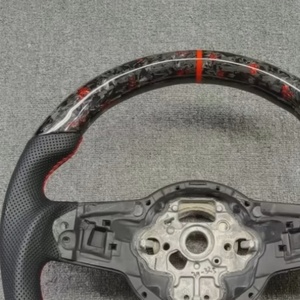 Volant en fibre de carbone forgé pour Volkswagen VW <span class=keywords><strong>Golf</strong></span> MK7 7.5 GTI <span class=keywords><strong>GTD</strong></span> GTE R 2013-2020 Polo GTI CC pour Tiguan Passat - Product Image 4