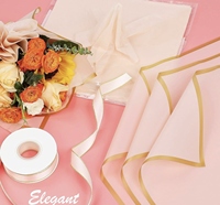 Bouquet Étanche Fleurs Emballage Floral Wrap Cadeau de luxe ensemble papillons broches rubans or bord fleur Floral papier d'emballage