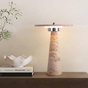 Travertine <b>Table</b> Lamp E27 LED Bedside Lighting Bedroom Study Nordic Style - Product Image 2
