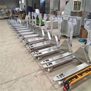 รถยกพาเลทสแตนเลสพร้อมเครื่องชั่งดิจิตอล 2 ตัน สำหรับคลังสินค้า - Product Image 6