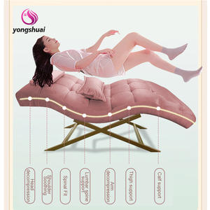 Poltrona Curva di Lusso per Salone con Lettino per Extension Ciglia, Sedia in Ferro per Salone di Bellezza con Lettini e Tavolo da Massaggio - Product Image 3