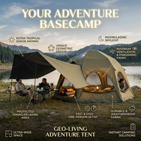 Tente de camping gonflable, dôme sphérique, diamètre 4,5 m, protection UV, imperméable 3000 mm, sans assemblage, pour le glamping familial en plein air