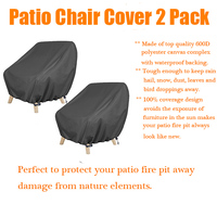 Housses de chaise de Patio d'extérieur, housse de chaise de Patio pour meubles d'extérieur anti-poussière, housse de chaise de pelouse simple de siège profond de salon d'extérieur
