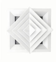 Usine directe en alliage d'aluminium diffuseur carré plafond ventilation persienne réglable pour l'angle ou le volume du flux d'air