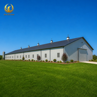 Bâtiment Agricole Préfabriqué en Acier pour Poulailler, Ferme Avicole, Structure de Hangar d'Élevage avec Ventilation