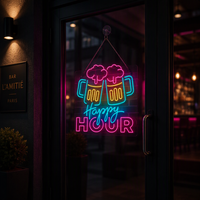 Enseigne néon personnalisée pour bière, design DIY, lampe LED néon décorative pour bar, boutique, mariage, fête, montage mural, texte personnalisé, éclairage décoratif