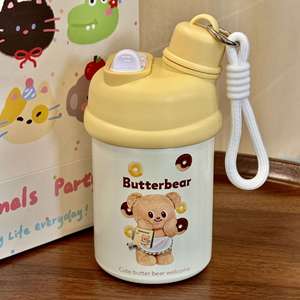 Lelyi Ins cartone animato carino fiocco cane in acciaio inossidabile bottiglia di alto valore creativo ragazza cuore Thermos Cup - Product Image 5