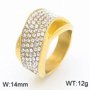 Anello Geometrico Irregolare a Doppia Fila di Diamanti con Larghezza Esagerata, Personalità di Alta Gamma e Montatura in Acciaio al Titanio - Product Image 6