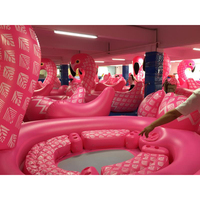 Grand flotteur de flamant rose gonflable de qualité commerciale de 17 'x 15' pour les piscines, les lacs ou les parcs de divertissement de l'usine de jouets aquatiques de Chine