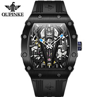 Oupinke Herren Mechanische Uhren Edelstahl Skelett Benutzer definiertes Logo OEM Luxus Tourbillon Wasserdichte Herren Automatik uhr