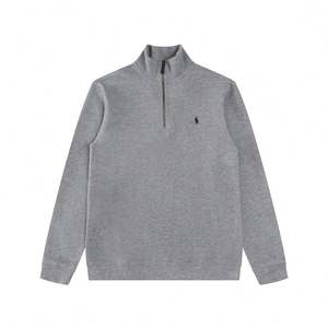 Sudadera con Capucha de Alta Calidad, Marca de Lujo, Media Cremallera, Estilo Polo, Nueva Moda Masculina, Bordado Paul, Tejido de Punto, Informal - Product Image 1