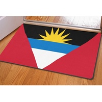 Tapis de sol en caoutchouc polyester imprimé drapeau d'Antigua, paillasson rectangulaire antidérapant 40*60cm pour la cuisine, l'entrée, la décoration intérieure et extérieure