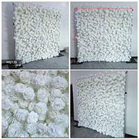 Mur de fleurs artificielles Dkb 5D à enrouler, décoration murale carrée pour la grande ouverture, la fête prénuptiale et les événements festifs