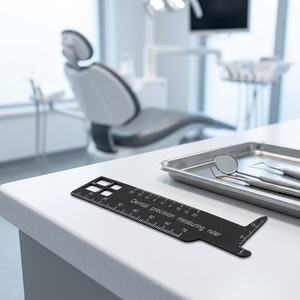 Manuelle Yulin Weiße Dental-Messzange mit Skalen auf beiden Seiten für orthodontische Zahnmessungen im Dentallabor - Product Image 4