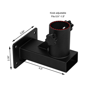 Poteau de montage d'antenne extérieur noir JH-Mech, poteau en métal court avec revêtement en poudre, montage d'antenne pour <span class=keywords><strong>Internet</strong></span> <span class=keywords><strong>Starlink</strong></span> - Product Image 2