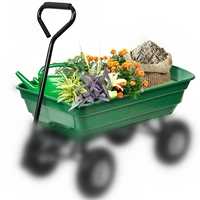 Chariot de jardin Outil de jardin pour l'extérieur Brouette à cadre en acier renforcé en plastique robuste Capacité de 600 livres