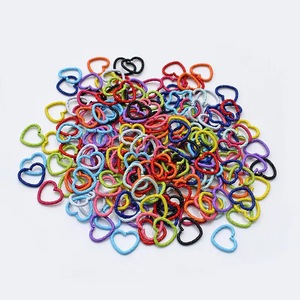 Attaches pour cheveux en forme de cœur, étoile, forme géométrique, bandes élastiques colorées pour accessoires de cheveux, Style décontracté, multifonctionnel - Product Image 3