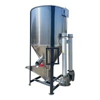 Miscelatore Verticale per Silo in Plastica da 500 kg, 750 kg, 1000 kg, 1500 kg, Frullatore in Acciaio Inox per Pellet e Mangimi