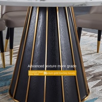 Table à manger en marbre de style italien de luxe avec chaise simple moderne légère Combinaison de supports Design minimaliste contemporain