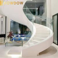 SAVOIR Escaliers d'intérieur modernes de luxe Escaliers flottants en bois massif Villas et lofts Matériau en acier et en verre Bois Marbre Pierre Masion