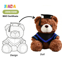 OEM ODM Peluche Ours Docteur Mignon, Rembourrée en Coton PP, Ultra Douce, Cadeau de Remise de Diplôme pour Étudiants, Technique Lavée, Jouet Anti-Stress
