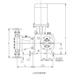 Pompe doseuse à piston série CNF JZ, avec têtes de pompe en acier inoxydable 304/316, débit maximal de 2400 LPH - Product Image 4
