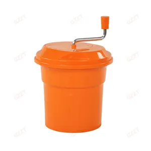 Essoreuse à salade de légumes de grande capacité de 25L/5.5Gallons Déshydrateur à rotation manuelle de cuisine avec grille en plastique