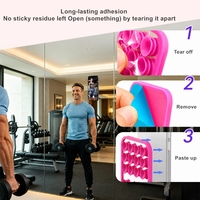 Support de téléphone à ventouse avec miroir et logo personnalisé, support mobile en silicone avec miroir intégré pour selfies et vidéos mains libres