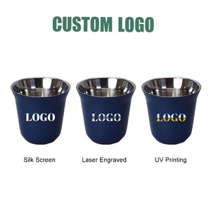 Ingrosso 80ml 160ml in acciaio inox bicchierino tazzine <span class=keywords><strong>per</strong></span> caffè caldo e birra fredda, eco-friendly, LOGO personalizzato - Product Image 3