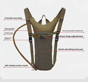 Custom Quick Release Insulated 3L Hydration Backpack Oxford <b>EVA</b> Material Waterproof for Hiking Climbing Travel Outdoor Sports - Product Image 5